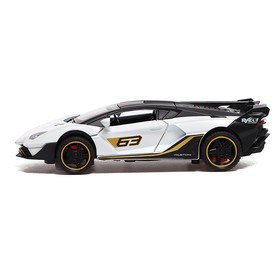 

Машина металлическая Lamborghini SC18, масштаб 1:32, открываются двери, багажник, цвет белый