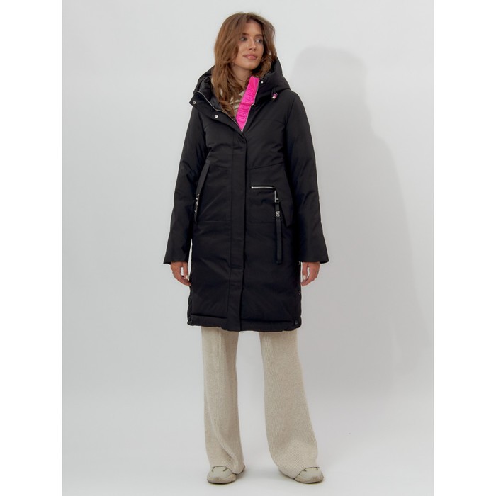 фото Пальто утеплённое женское, цвет чёрный, размер 46 mtforce