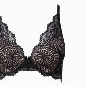 

Бюстгальтер женский, цвет чёрный/бежевый, размер 75B