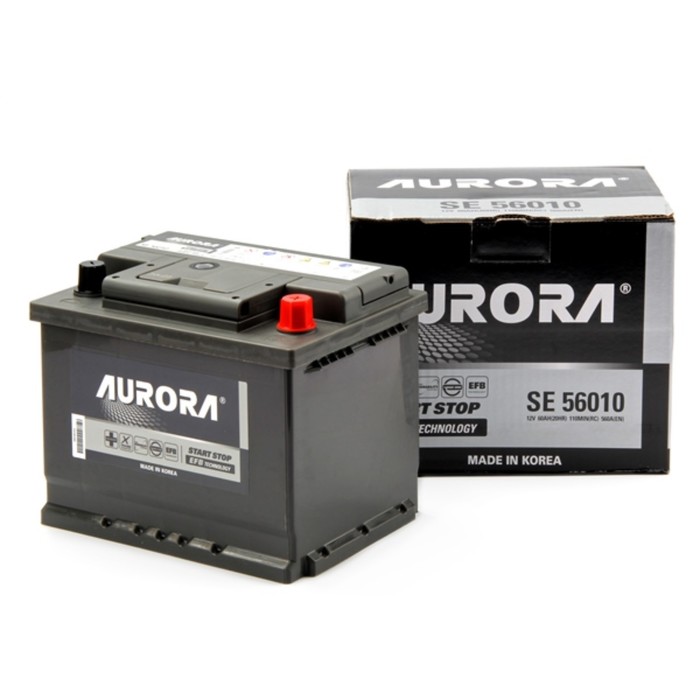 Аккумулятор AURORA DIN EFB 56010 L2, 60 Ah, 560 A, 242x174x190, обратная полярность