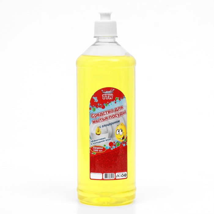 Средство для мытья посуды TITAN Лимон, c глицерином, 1 л средство для мытья посуды grass viva c дозатором лимон 1 л