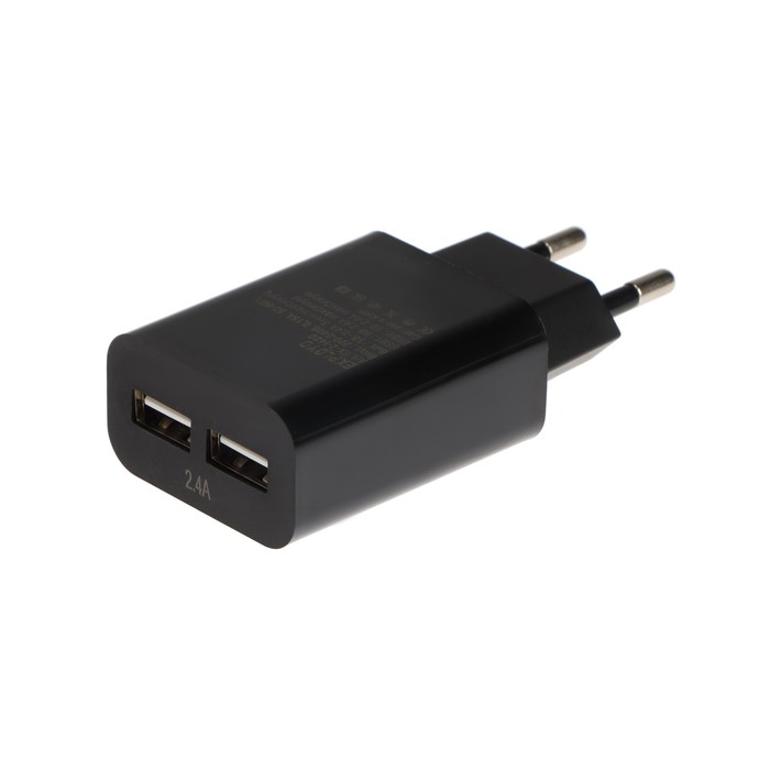 Сетевое зарядное устройство Exployd EX-Z-1420, 2 USB, 2.4 А, черное сетевое зарядное устройство exployd ex z 1126 белый