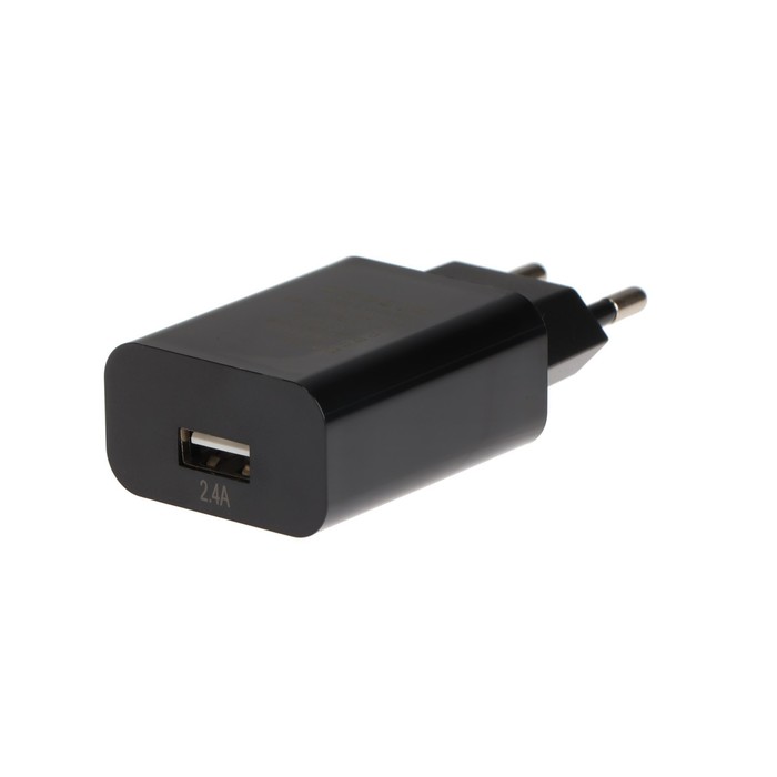 Сетевое зарядное устройство Exployd EX-Z-1418, 1 USB, 2.4 А, черное сетевое зарядное устройство exployd ex z 1126 белый