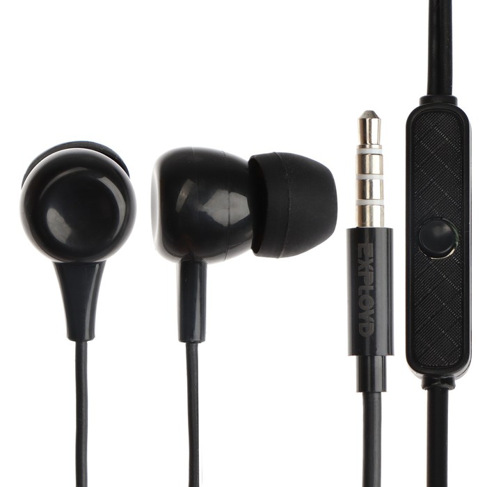 Наушники Exployd EX-HP-1162 вакуумные микрофон 108 дБ 32 Ом 35 мм 12м черные 9900₽