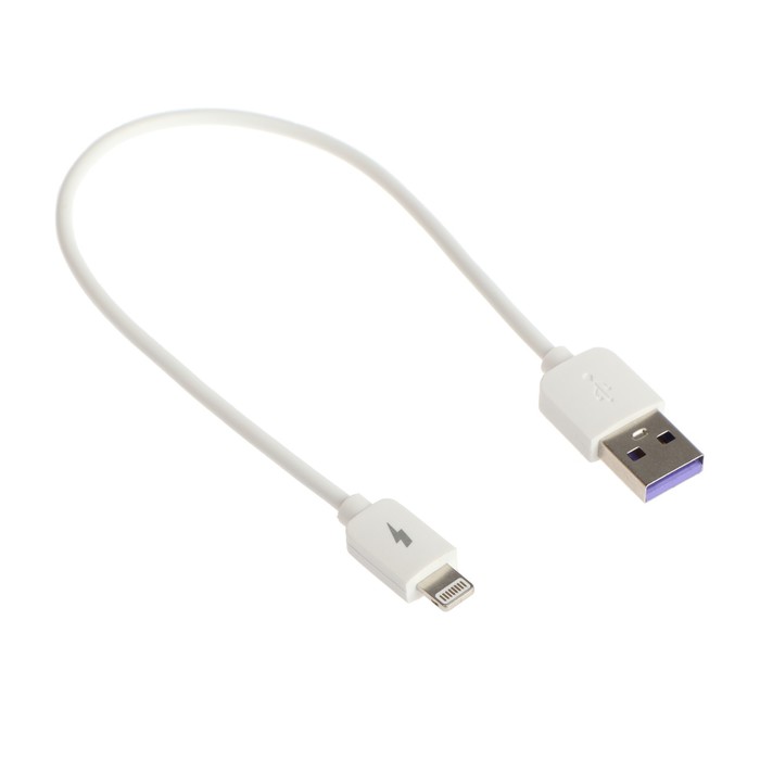 Кабель Exployd EX-K-1386, Lightning - USB, 2.4 А, 0.25 м, силиконовая оплетка, белый аксессуар exployd easy usb lightning 0 25m black ex k 1385