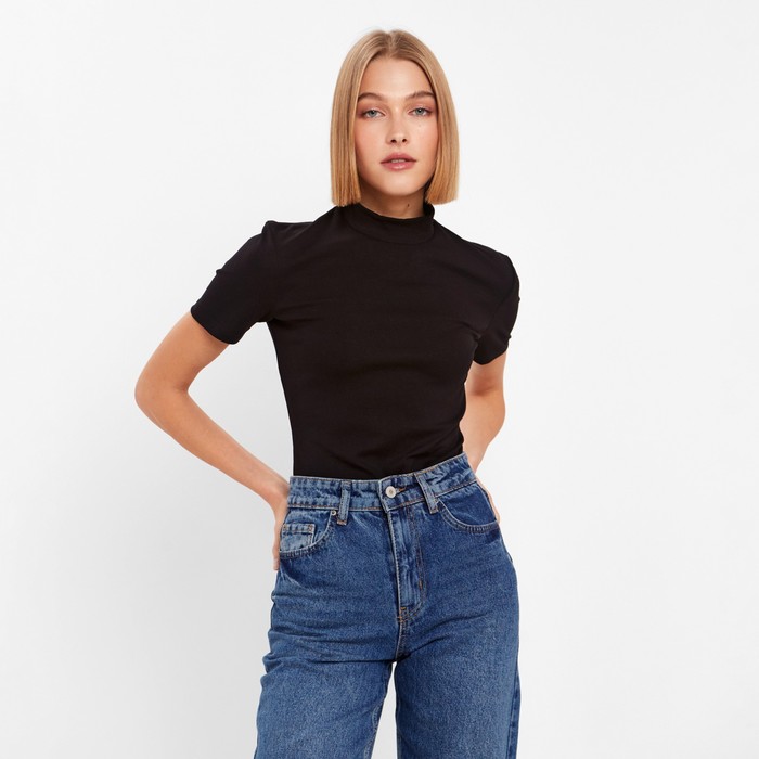 

Футболка женская MINAKU SLIM FIT: цвет чёрный, р-р 46