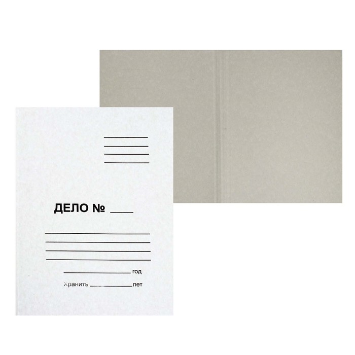 

Папка-обложка Calligrata "Дело", 440г/м2, на 200л, белая, немелованная