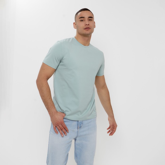 

Футболка мужская MINAKU REGULAR FIT: цвет аква, р-р 42