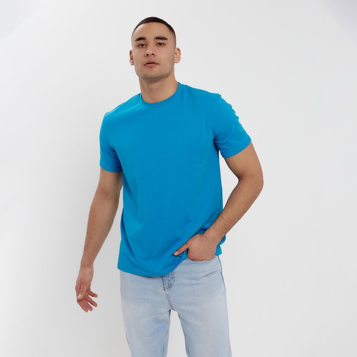 

Футболка мужская MINAKU REGULAR FIT: цвет бирюза, р-р 50