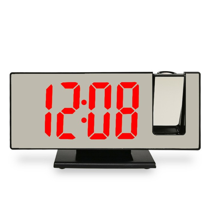 Часы - будильник электронные настольные с проекцией на потолок, термометром, календарем, USB часы электронные настольные будильник термометр с проекцией зеленые цифры 19 2х6 5см