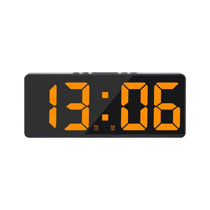 Часы - будильник электронные настольные с термометром, календарем, 15 х 6.3 см, ААА, USB часы настольные рубин электронные с проекцией календарь будильник 2 ааа 15 11 см