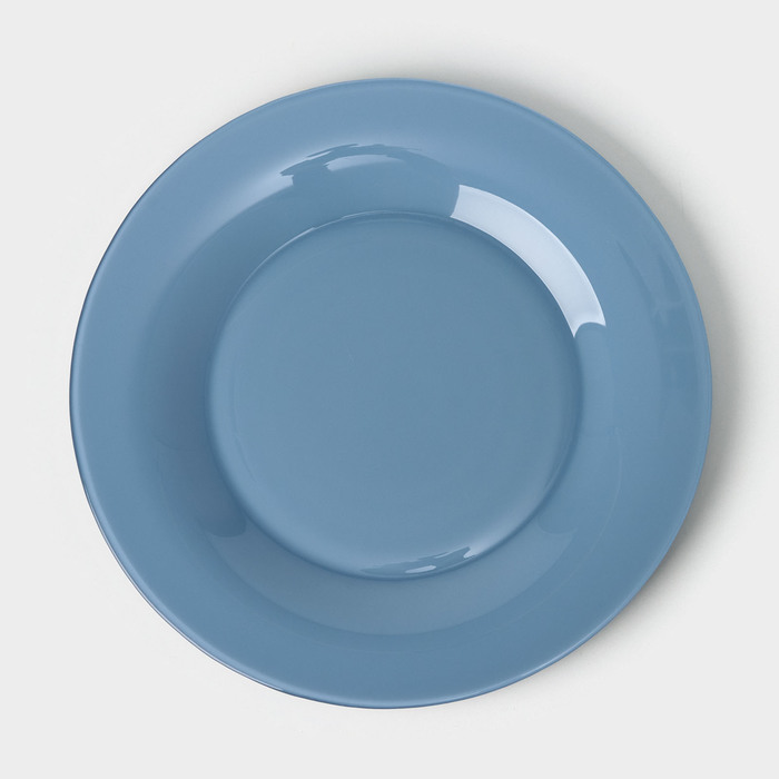 Тарелка плоская «Дымчатый аметист», d=25 см, цвет синий тарелка плоская sea brim d 21 см стекло цвет синий