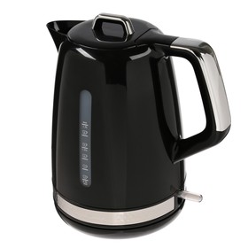 

Чайник электрический Moulinex Soleil BY320В16, пластик, 1.7 л, 2400 Вт, черно-серебристый