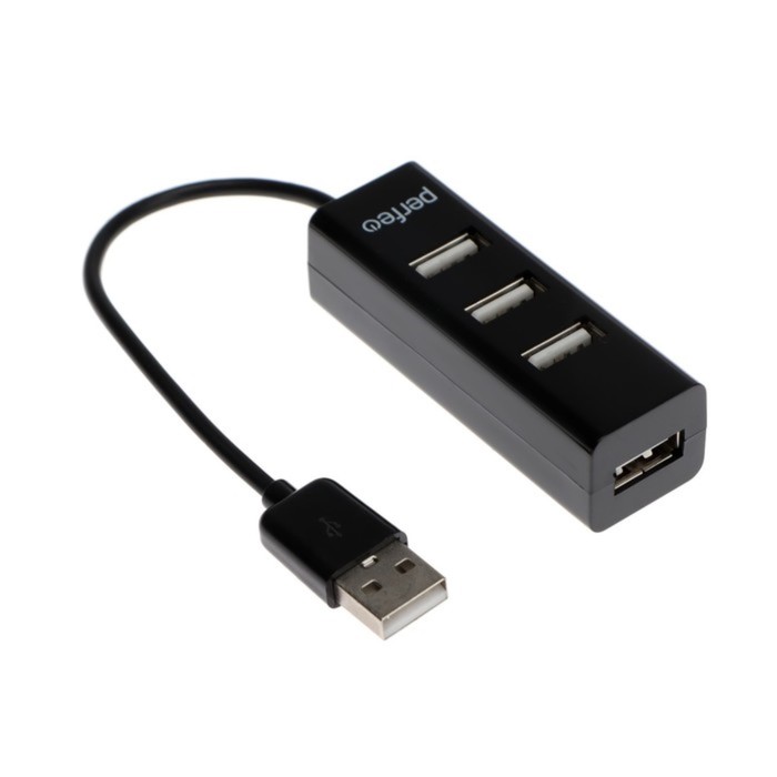 Разветвитель USB (Hub) Perfeo PF-HYD-6010H, 4 порта, USB 2.0, черный контроллер perfeo usb hub 4 port pf hyd 6010h black чёрный