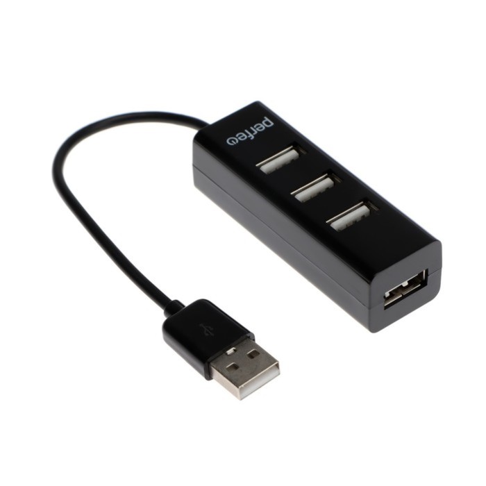 Разветвитель USB (Hub) Perfeo PF-HYD-6010H, 4 порта, USB 2.0, черный разветвитель usb hub perfeo pf hyd 6010h