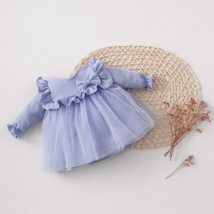 Платье для девочки KinDerLitto «Прованс», рост 80-86 см, цвет сиреневый