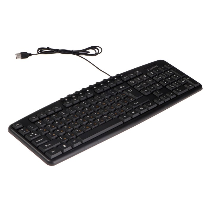 Клавиатура Gembird KB-8340UM-BL, проводная, мембранная, 107 клавиши, USB, чёрная