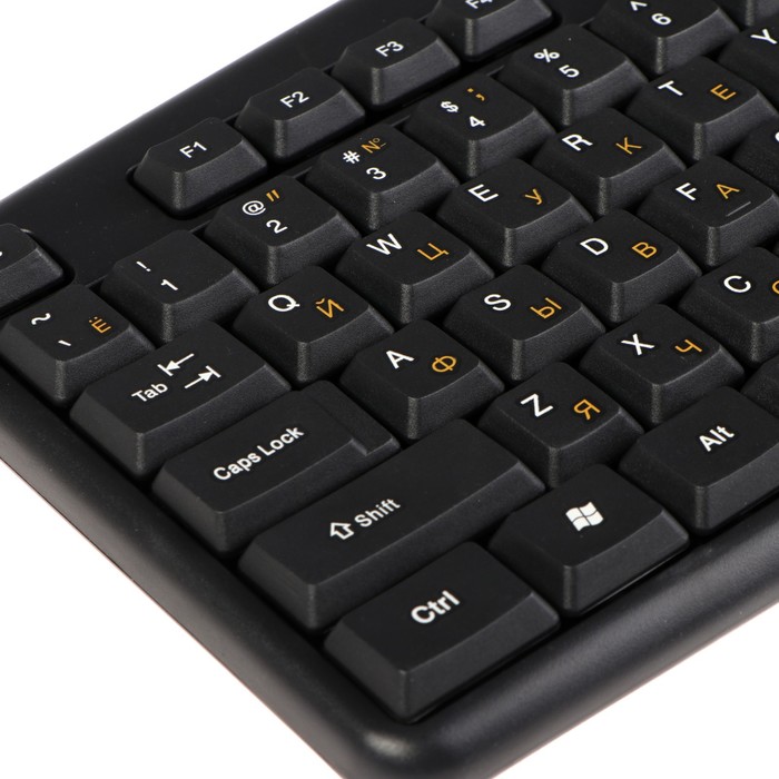 

Клавиатура Gembird KB-8340UM-BL, проводная, мембранная, 107 клавиши, USB, чёрная