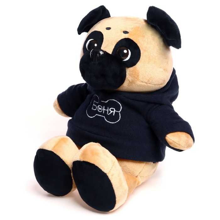 фото Мягкая игрушка «собака мопс», в худи, 25 см pomposhki
