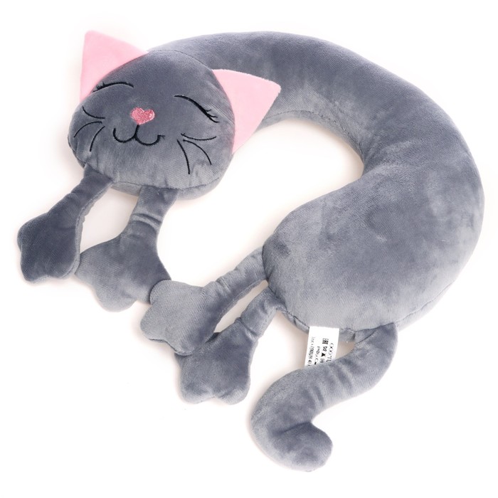 Мягкая игрушка-подушка «Кошка», цвет серый мягкая игрушка подушка mermaid cat кошка русалка 25 см