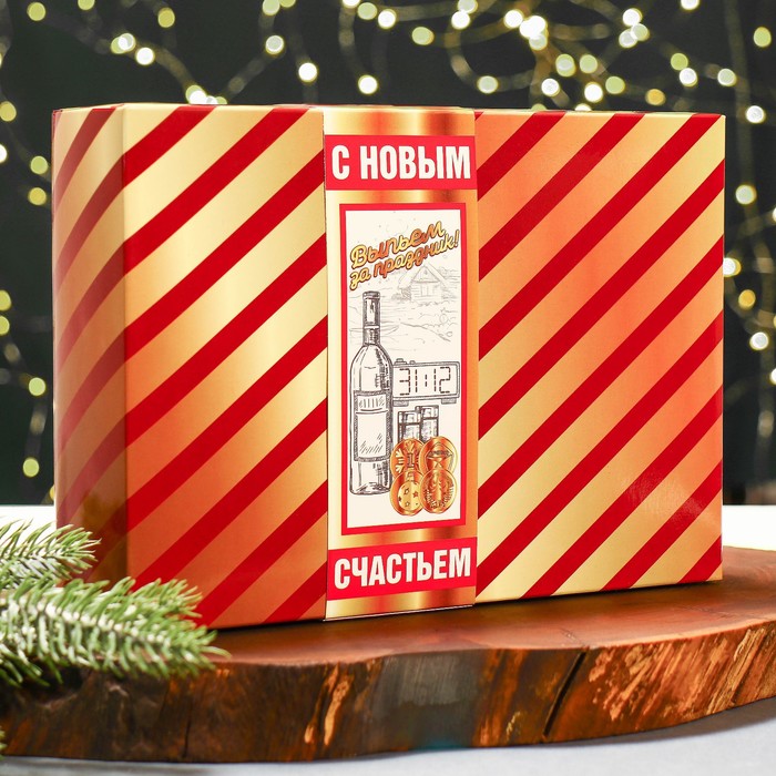 Подарочный набор "Выпьем за праздник!": карты игральные, рюмки, 3 шт.