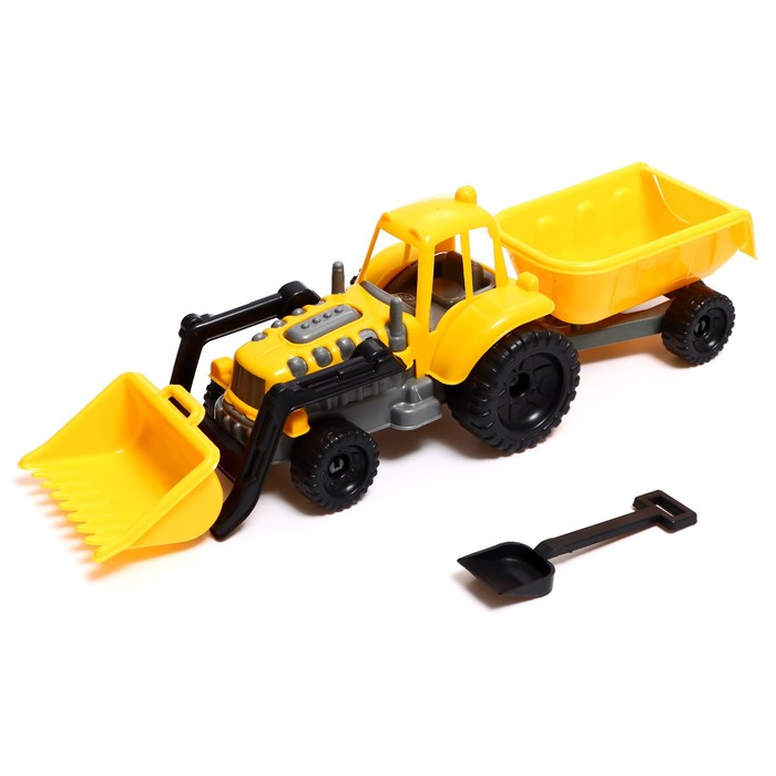Игрушка «Трактор Mini» с грейдером и прицепом, лопатка МИКС