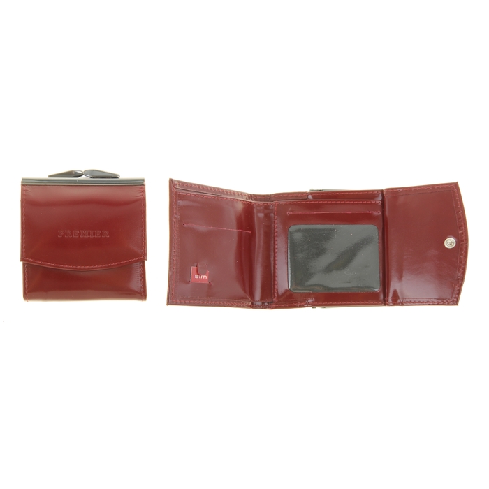 Кошелёк женский, 2 отдела для купюр, для кредитных карт, цвет красный