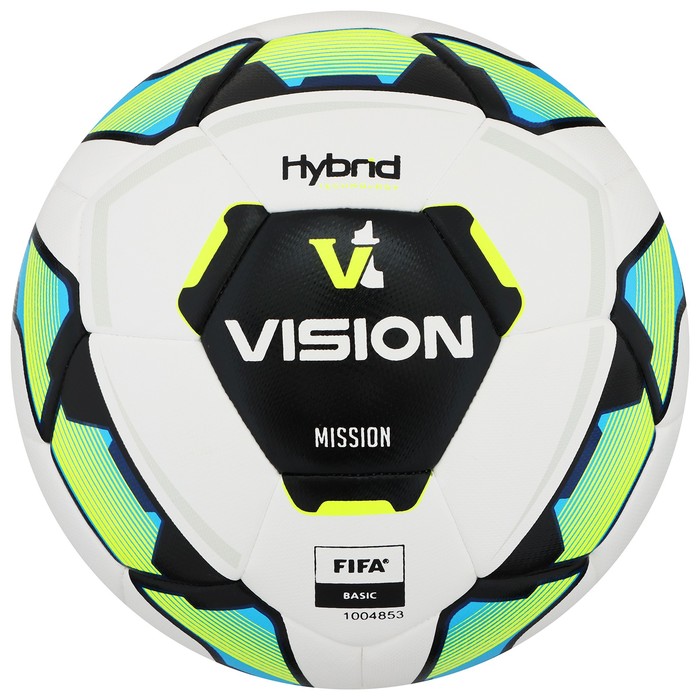Мяч футбольный VISION Mission, PU, гибридная сшивка, 32 панели, р. 4