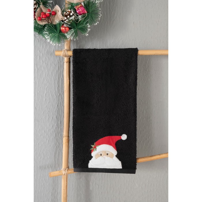 

Полотенце с Вышивкой Рождество 50х90 Santas Hat Черный
