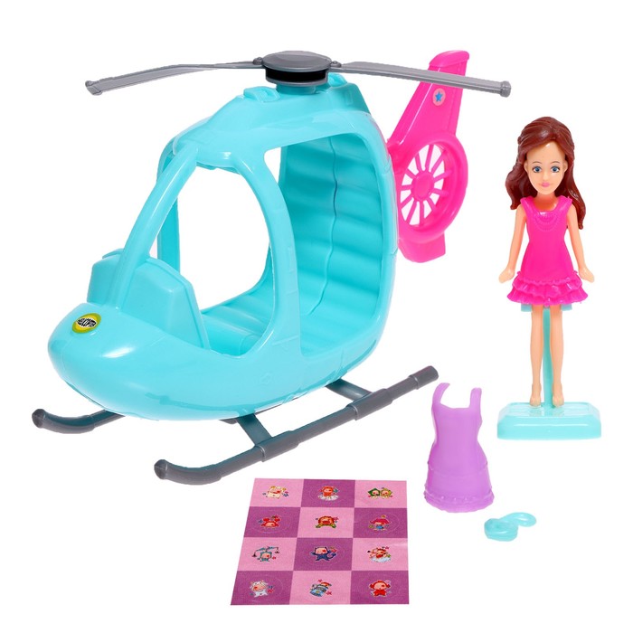 Кукла малышка «Кэтти» с вертолетом и аксессуарами, цвета МИКС кукла малышка софия с пони и аксессуарами микс