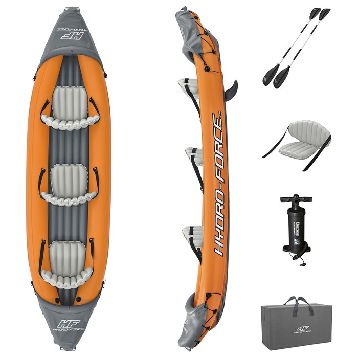 Байдарка Rapid X3 Kayak 3-х местная 381 х 100 (весла,насос,плавники,сумка) 65132
