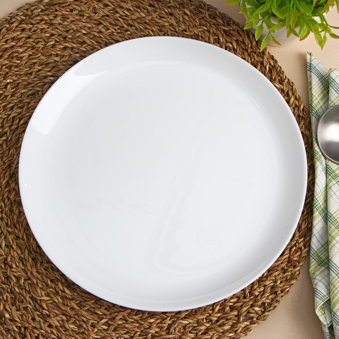 Тарелка плоская Diwali, d=25 см, цвет белый тарелка плоская пион 25 см 00000080745 royal aurel