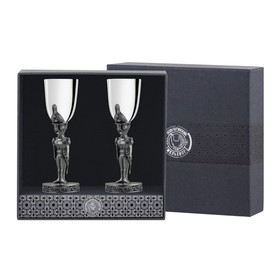 

Набор рюмок «Солдатик», посеребренных, полированных, с чернением, 2 предмета, в футляре