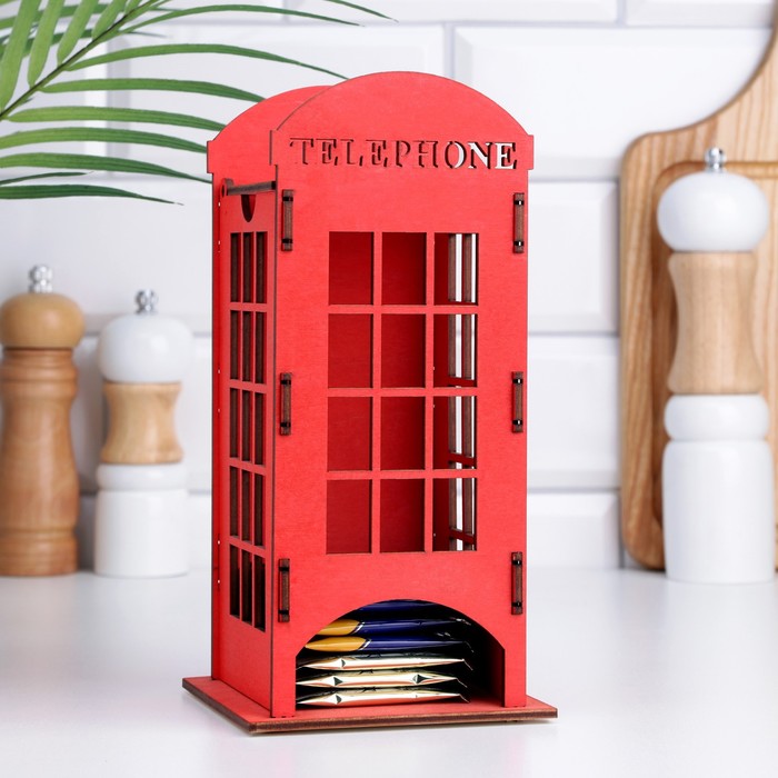 Чайный домик TELEPHONE, 21,5х10,4х10,4 см, фанера retro european style wall mounted telephone wired telephone landline fashion antique telephone family hotel telephone