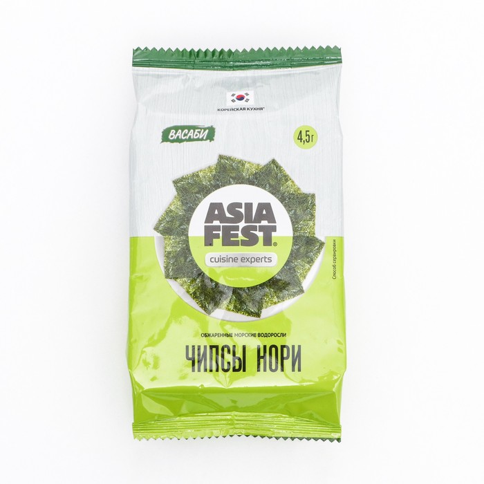 Чипсы нори Васаби "Asia Fest", 4.5 г
