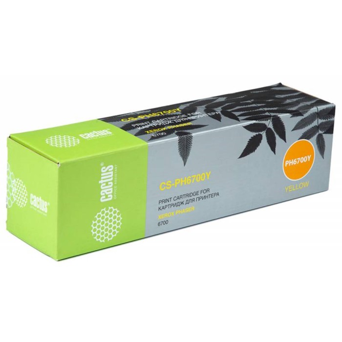 

Картридж Cactus CS-PH6700Y 106R01525 Yellow для Xerox Phaser 6700 (12000k), желтый