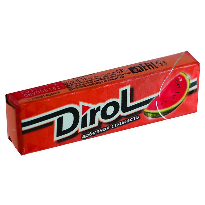 

Жевательная резинка DIROL 13,6г/Арбуз/Мондэлис 1276936/