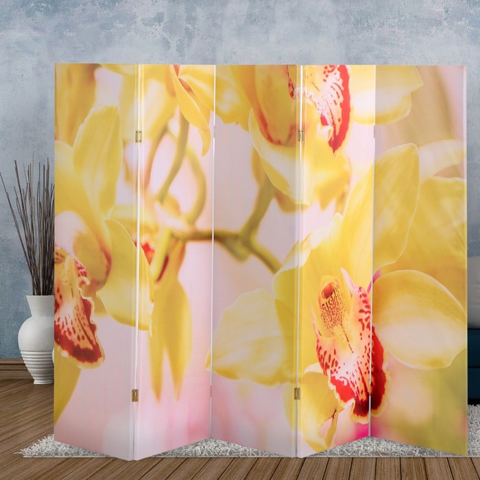 Ширма Орхидеи, 250 х 160 см ширма ветка орхидеи 160 × 160 см