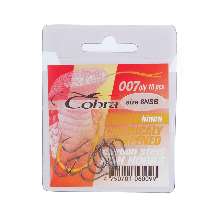 Крючок "COBRA" 007 NSB-08 (набор 10 шт.)