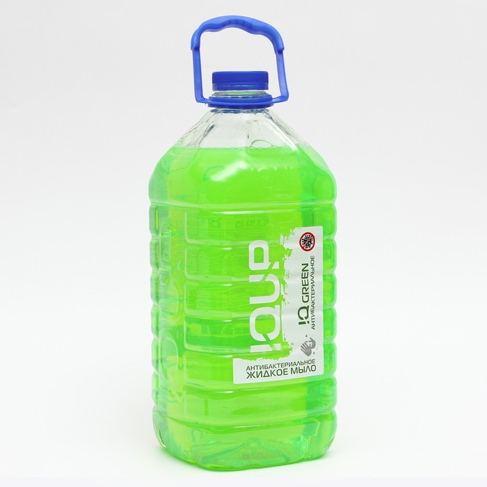 Антибактериальное жидкое мыло IQUP Clean Care Green, зеленое ПЭТ, 5 л