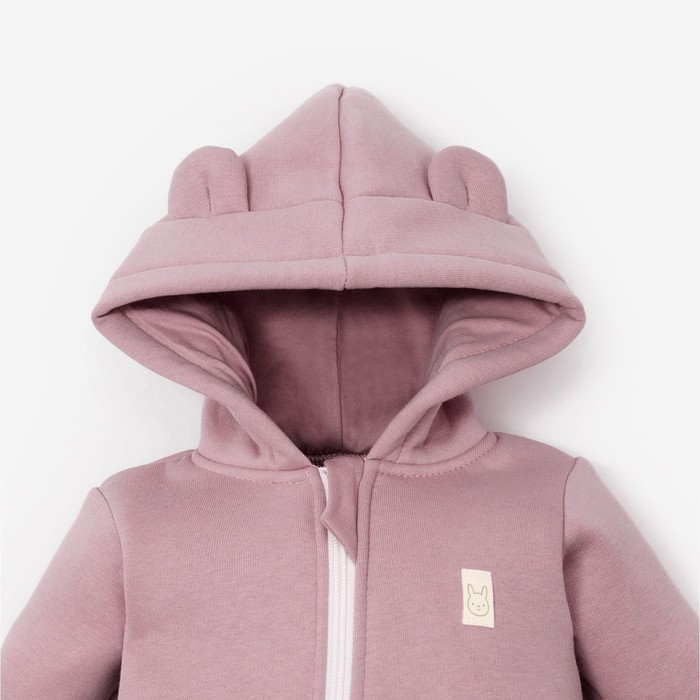 фото Комбинезон с капюшоном крошка, я basic line, рост 62-68 см, розовый крошка я