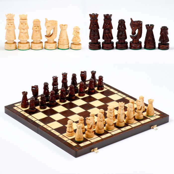 цена Шахматы польские Madon, ручная работа Гевонт, 50 х 50 см, король h=10 см, утяжелённые