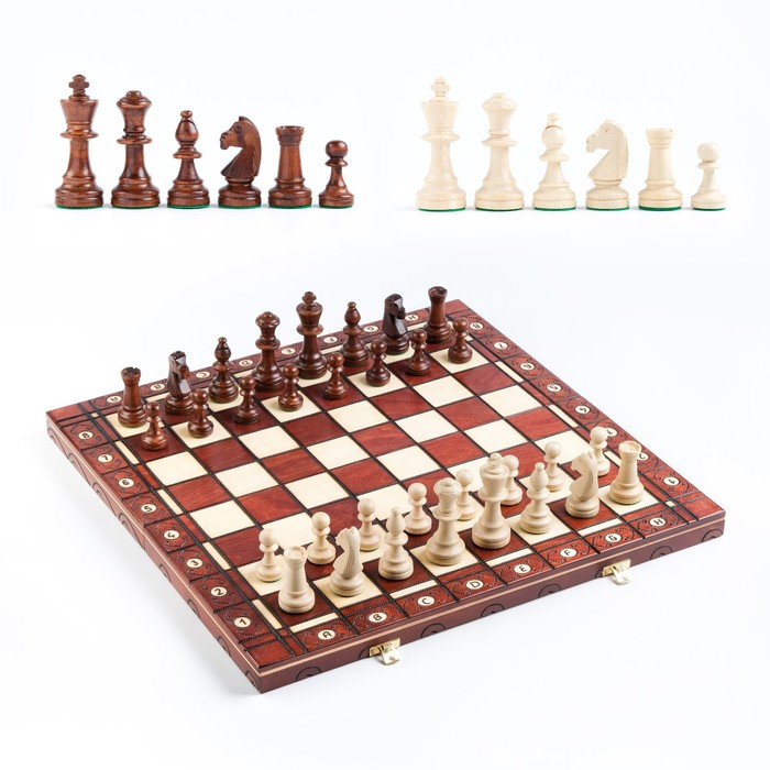 шахматы консул утяжеленные 48 х 48 см король h 9 см Шахматы польские Madon Консул, 48 х 48 см, король h=9 см, утяжеленные