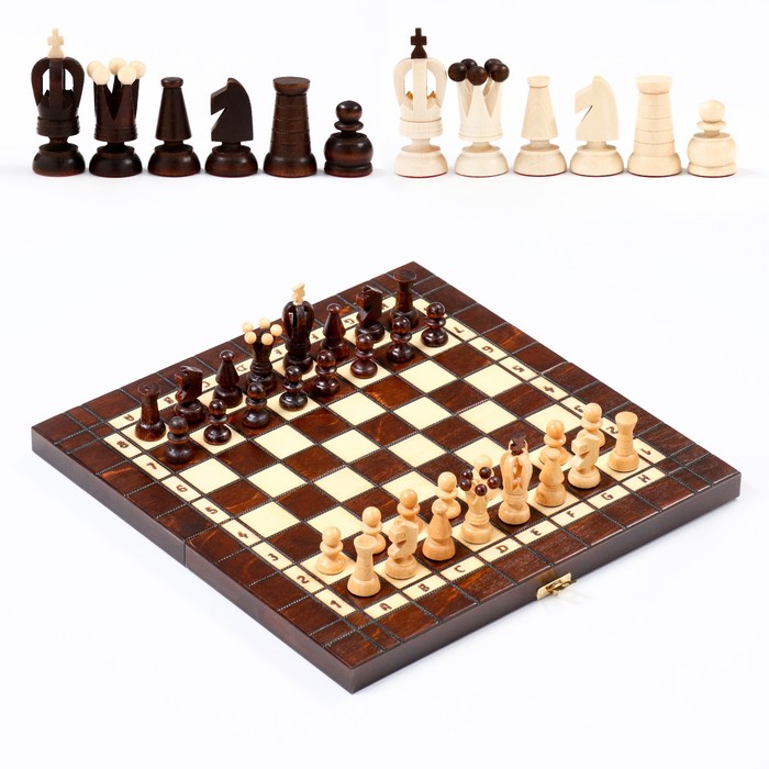 Настольная игра 3 в 1: шахматы, шашки, нарды, 35 х 35 см, король h-7 см