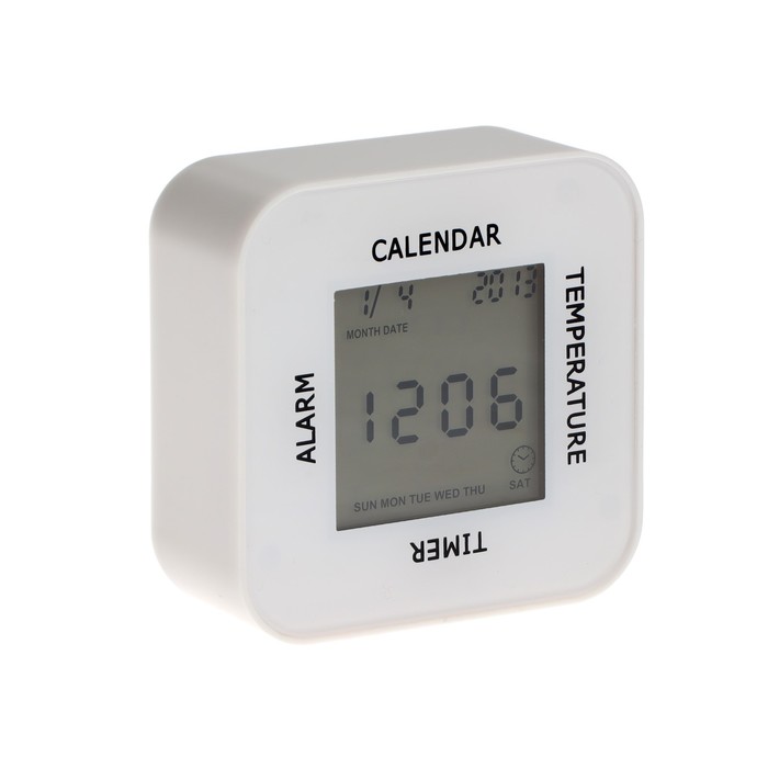 Часы-будильник Irit IR-609, термометр, календарь, таймер, подсветка, 2хАА, белые часы термометр будильник таймер lottorp ikea