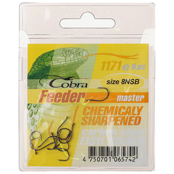 Крючок "COBRA" 1171 NSB-08 (набор 10 шт.)