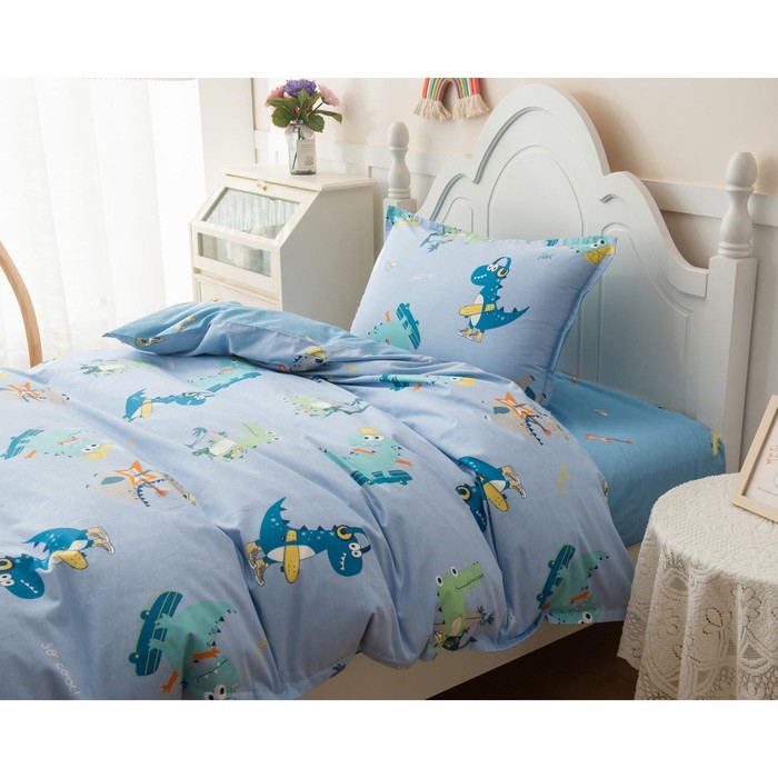 

Постельное бельё детское Crocodile, размер 160х230 см, 160х220 см, 50х70 см