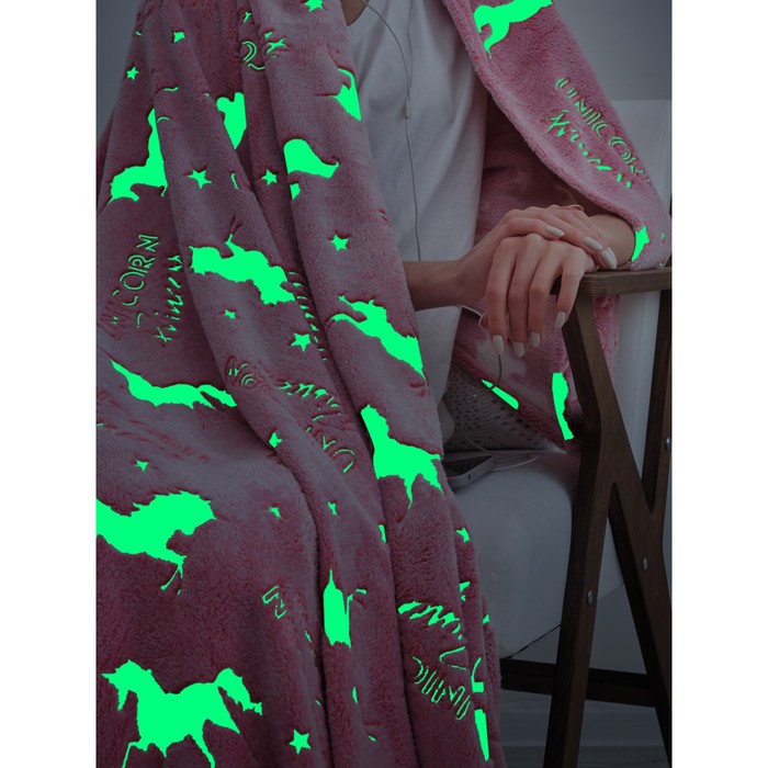 

Плед Unicorn, размер 150х200 см, цвет розовый
