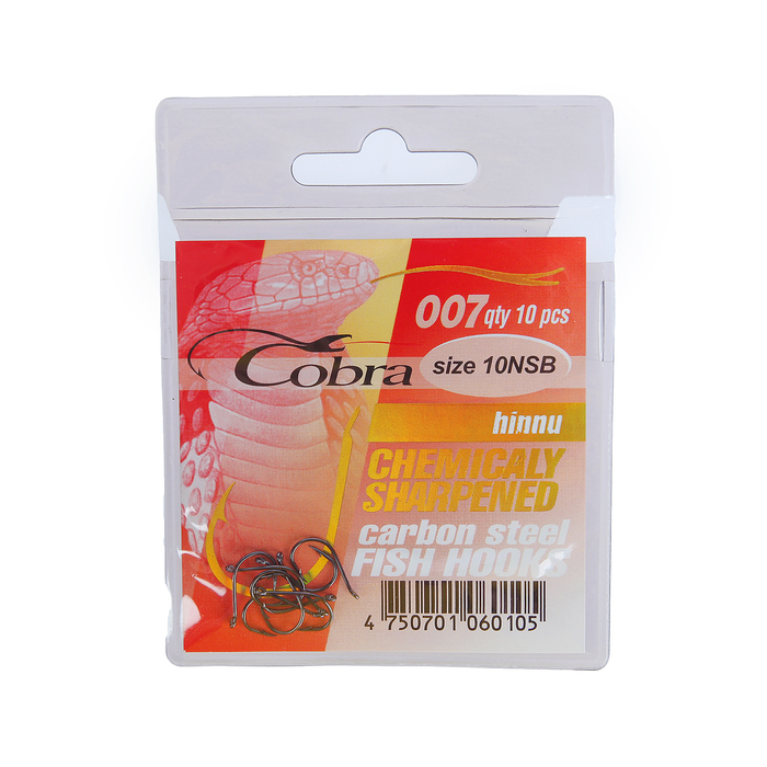Крючок "COBRA" 007 NSB-10 (набор 10 шт.)
