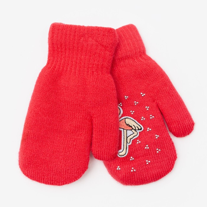 

Варежки двойные для девочки, цвет МИКС, 4-7 лет